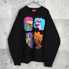 シュプリーム Gonz Heads Crewneck プリント スウェット ブラック