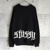 ステューシー Gothic Sweater バックロゴ ニット ブラック