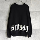 ステューシー Gothic Sweater バックロゴ ニット ブラック - NEWSED