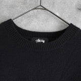ステューシー Gothic Sweater バックロゴ ニット ブラック - NEWSED