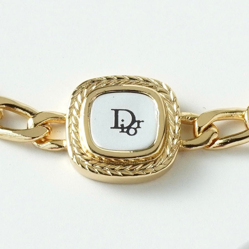 クリスチャン ディオール ヴィンテージ ロゴ スクエア チェーン ブレスレット GP - NEWSED