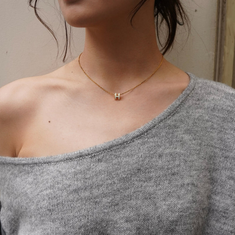 エルメス ポップアッシュ ネックレス GP / ホワイト - NEWSED