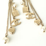 シャネル ココマーク 香水 ハート パール スイングチェーン ピアス GP ゴールド - NEWSED