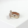 Chanel Coco Mark Rhinestone Ring GP Gold Size 13