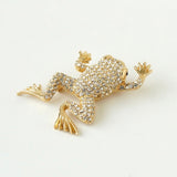 クリスチャン ディオール ヴィンテージ カエル モチーフ ラインストーン GP ゴールド ブローチ - NEWSED