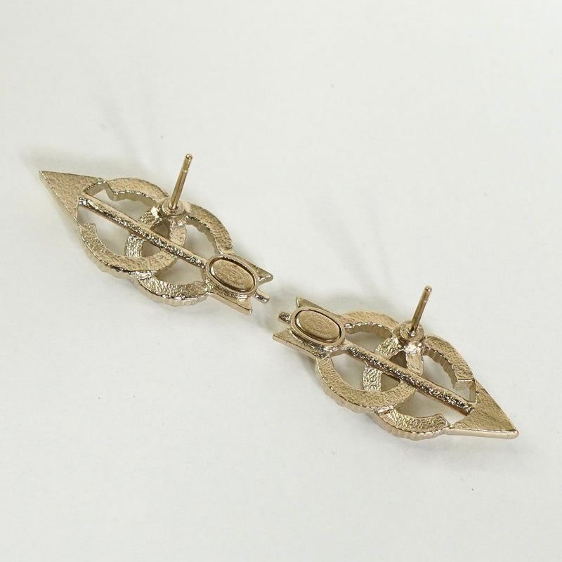 シャネル ココマーク ラインストーン ピアス GP ゴールド - NEWSED