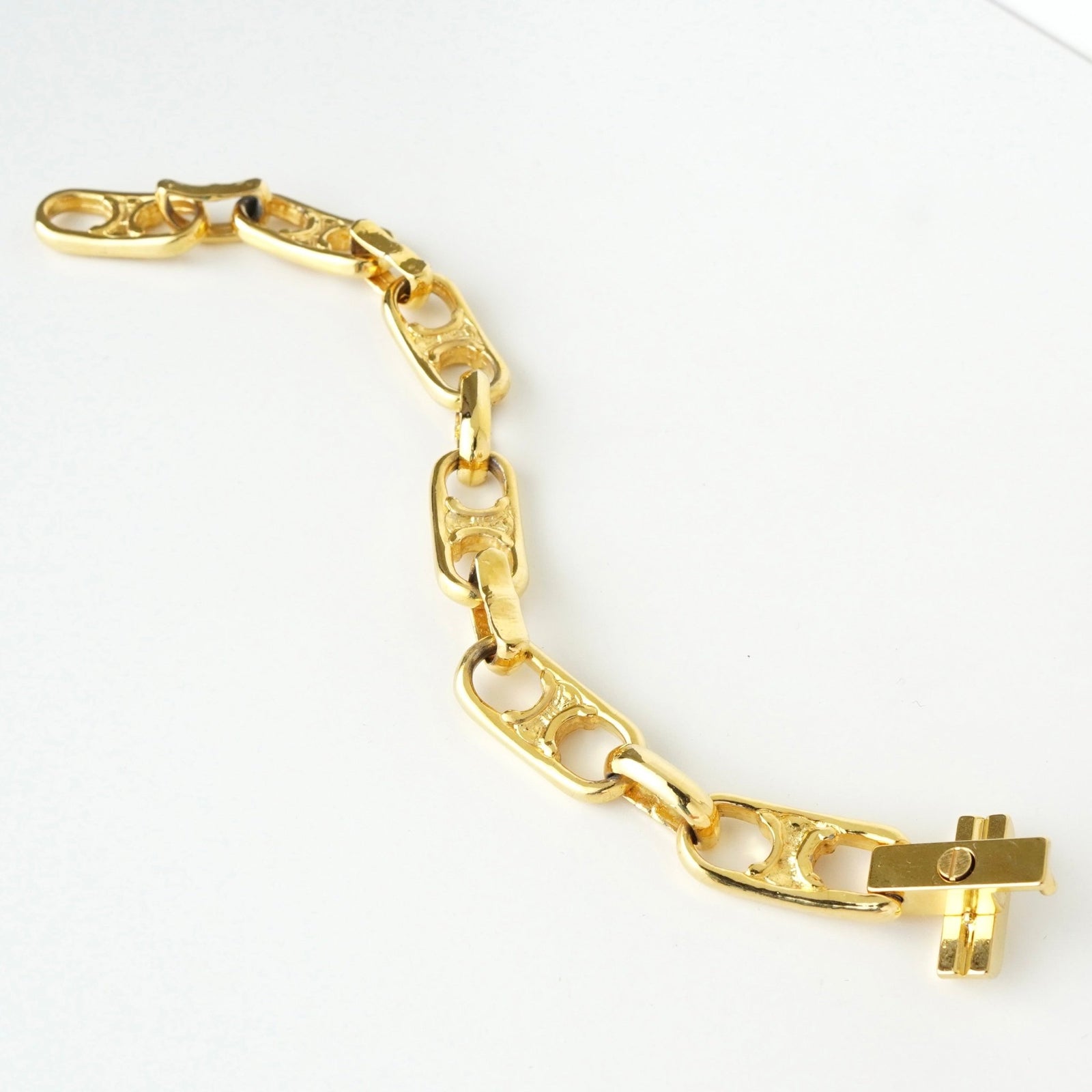 セリーヌ ヴィンテージ トリオンフ チェーン ブレスレット GPゴールド