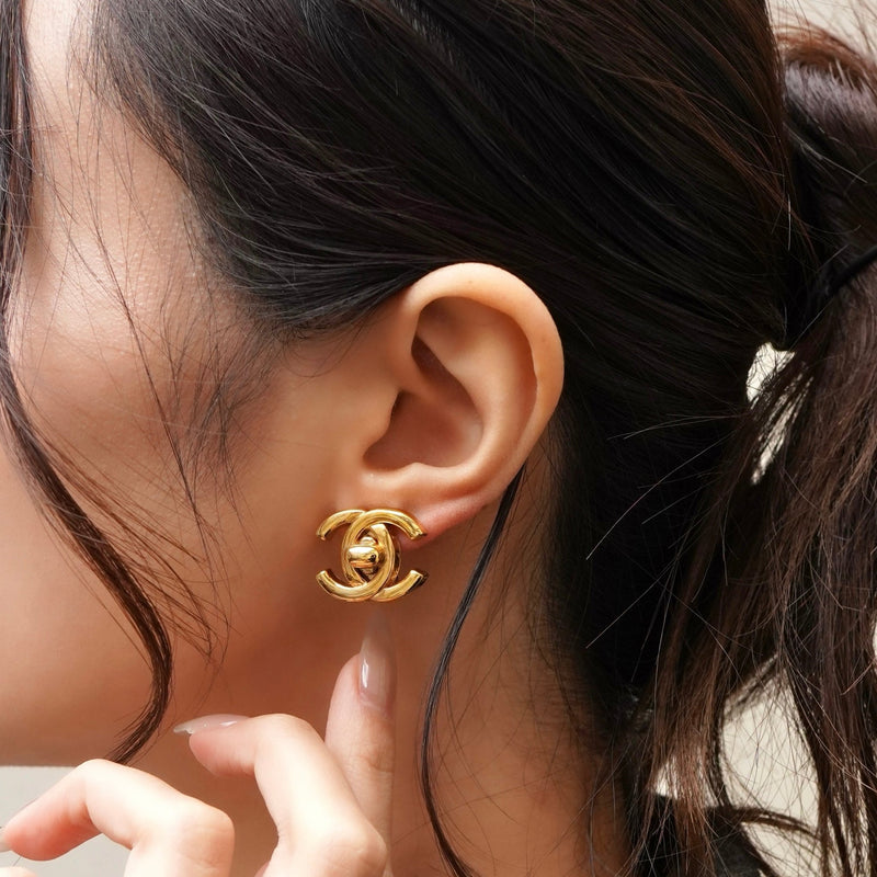 シャネル ココマーク ターンロック イヤリング GP - NEWSED