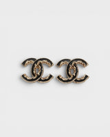 シャネル ココマーク ピアス GP / ブラック 14/C - NEWSED