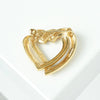 クリスチャン ディオール ハート ブローチ GP ゴールド / ブラック
