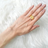 Louis Vuitton Monogram Signet GP Gold Ring, Size 20