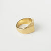 Louis Vuitton Monogram Signet GP Gold Ring, Size 20