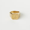 Louis Vuitton Monogram Signet GP Gold Ring, Size 20