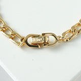 クリスチャン ディオール ヴィンテージ ロゴ スクエア チェーン ブレスレット GP - NEWSED