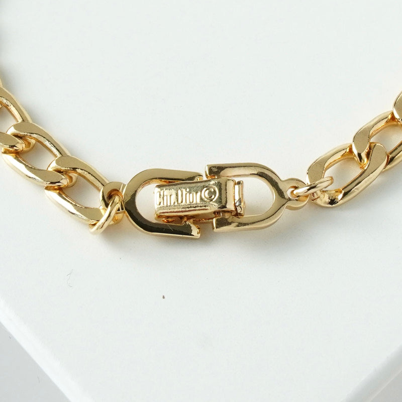 クリスチャン ディオール ヴィンテージ ロゴ スクエア チェーン ブレスレット GP - NEWSED