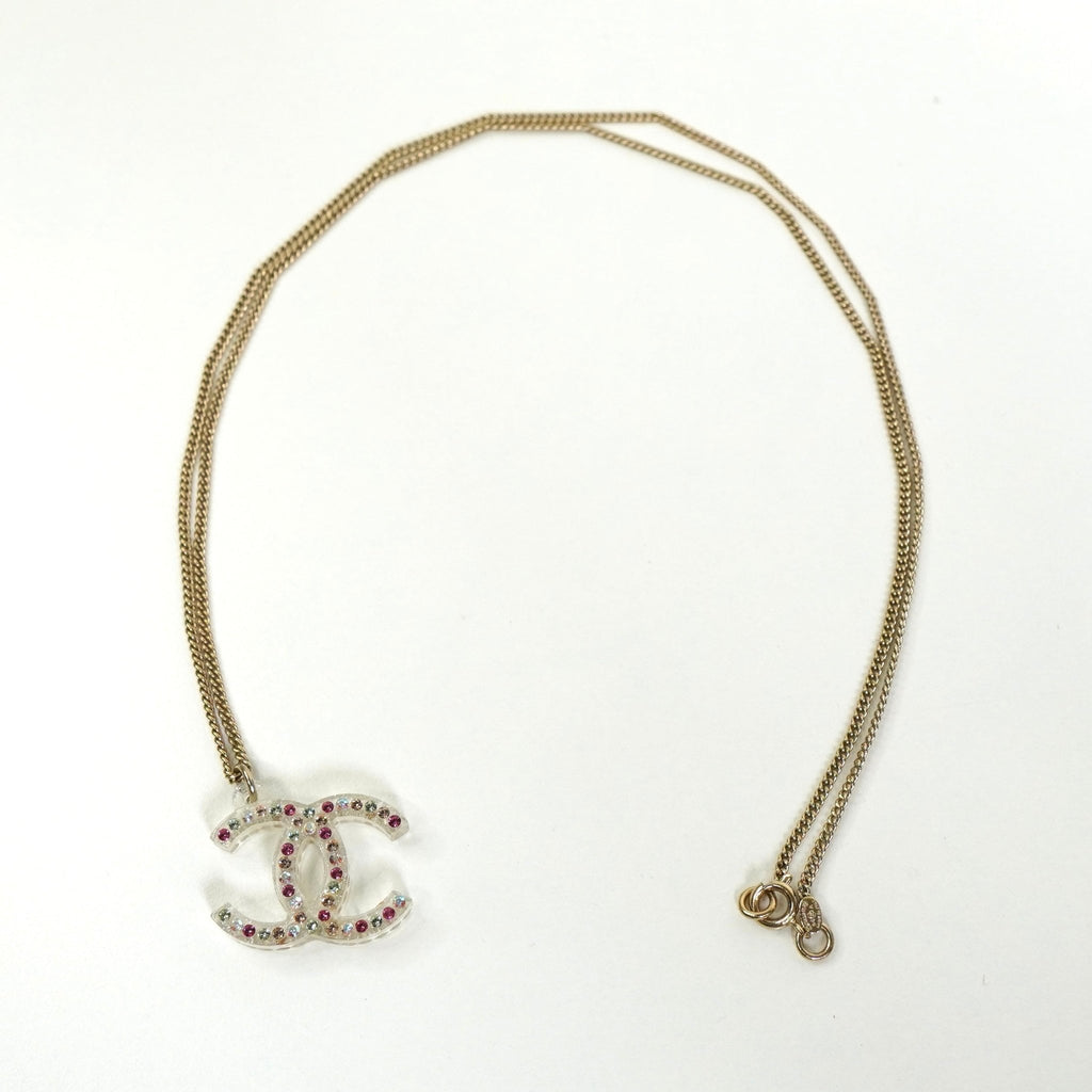 シャネル ココマーク マルチカラー ストーン ネックレス GP