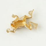 クリスチャン ディオール ヴィンテージ カエル モチーフ ラインストーン GP ゴールド ブローチ - NEWSED