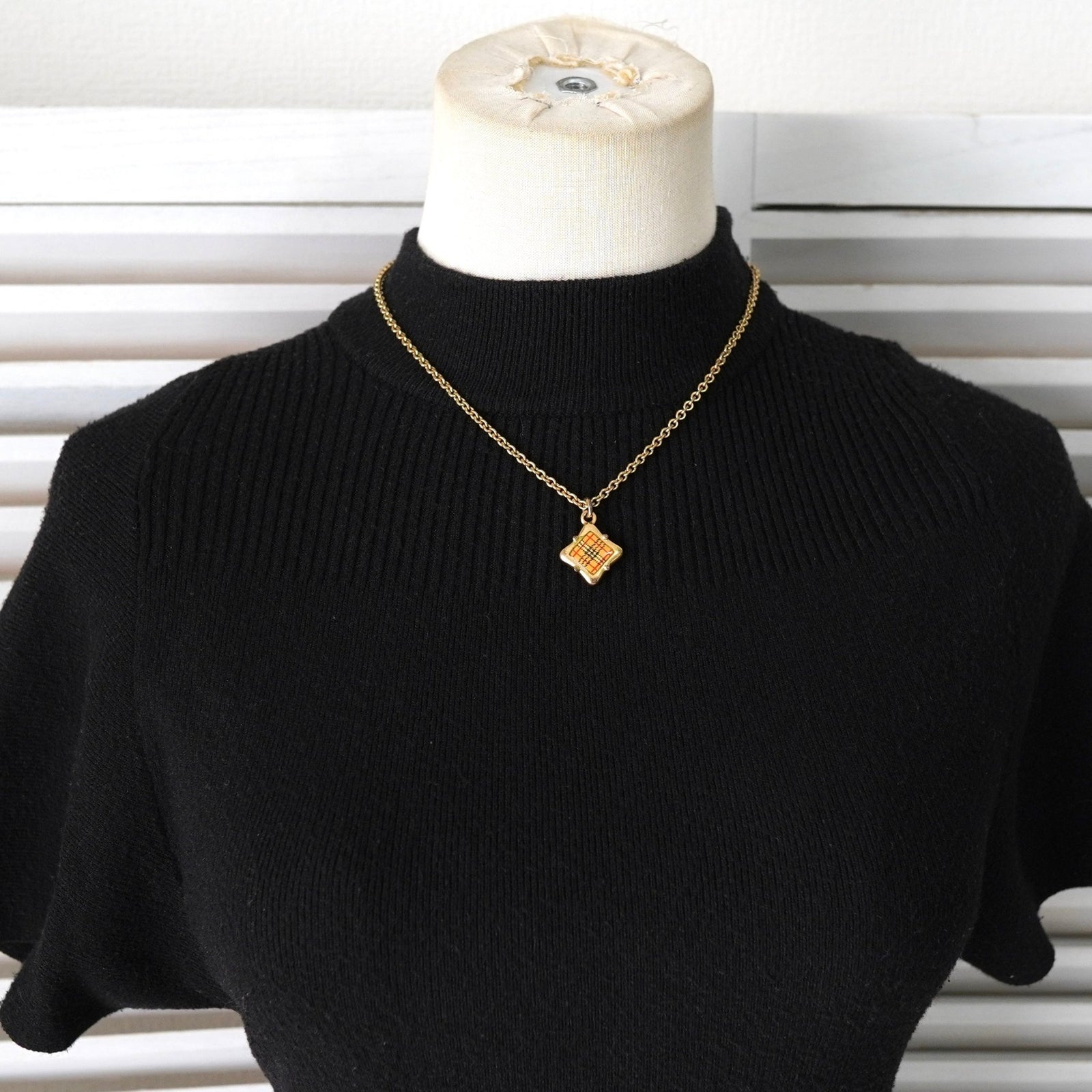 バーバリー ヴィンテージ ノバチェック GP ゴールド ネックレス 