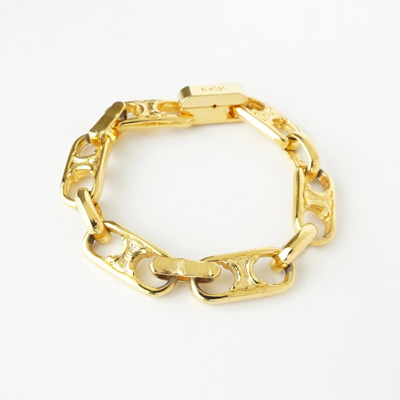 セリーヌ ヴィンテージ トリオンフ チェーン ブレスレット GPゴールド