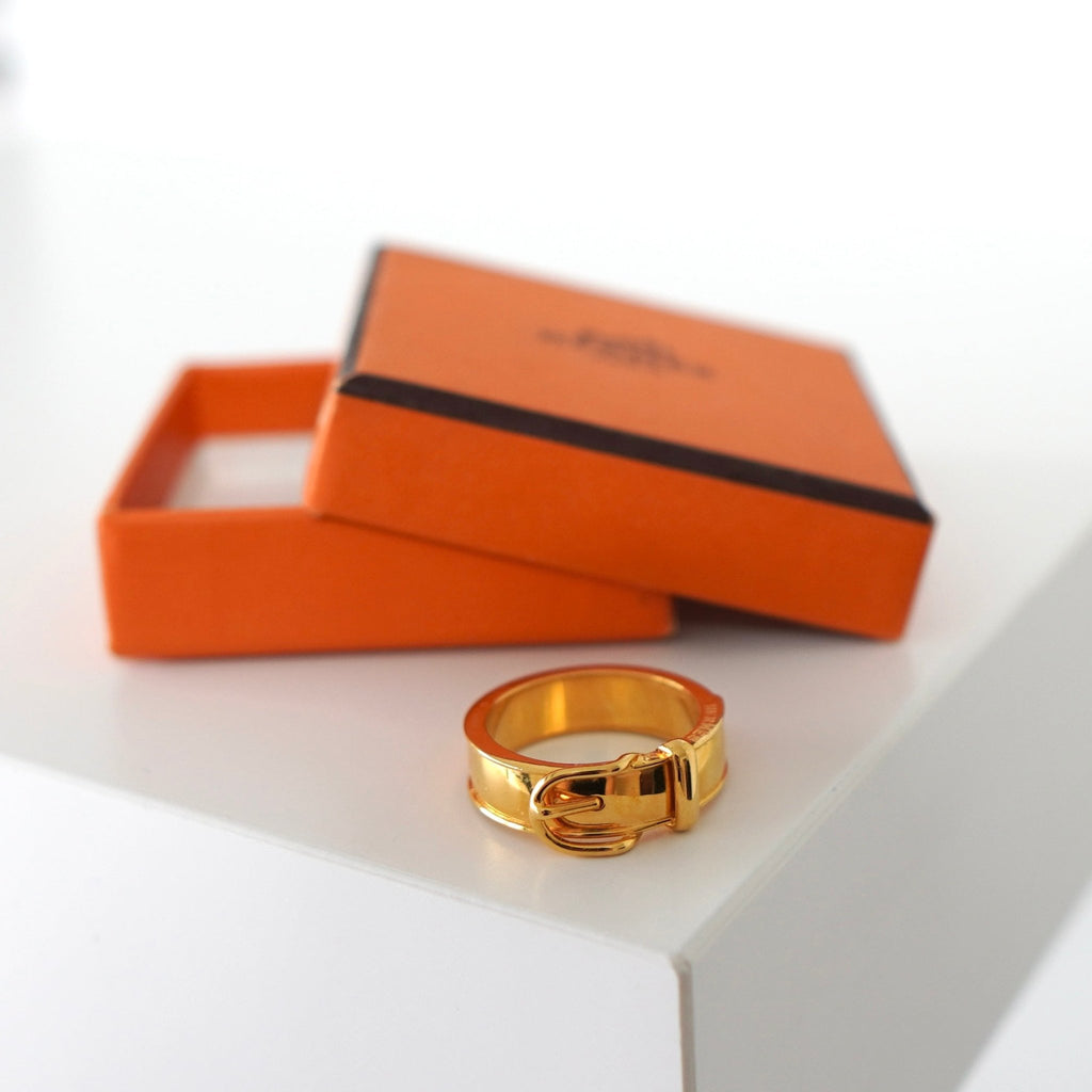 エルメス ベルトモチーフ GPゴールド スカーフ留め スカーフリング  