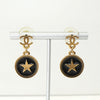 Chanel Coco Mark 星星耳环 GP 黑色