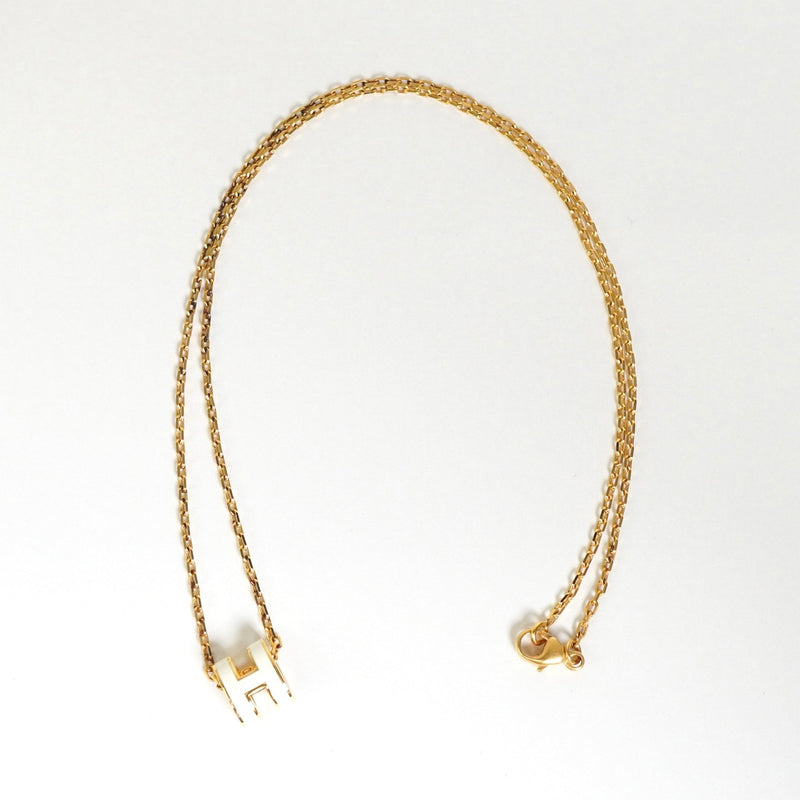 エルメス ポップアッシュ ネックレス GP / ホワイト - NEWSED