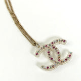 シャネル ココマーク マルチカラー ストーン ネックレス GP - NEWSED