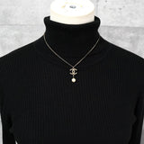 シャネル ココマーク マトラッセ スイングフェイクパール ネックレス GP - NEWSED