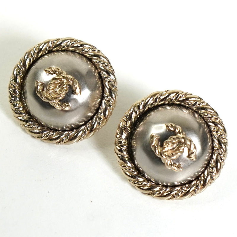 シャネル ココマーク フェイクパール ツイスト サークル ピアス GP ゴールド - NEWSED