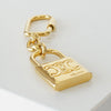 Celine Triomphe Cadena Padlock Keyring Key Holder Charm GP Gold