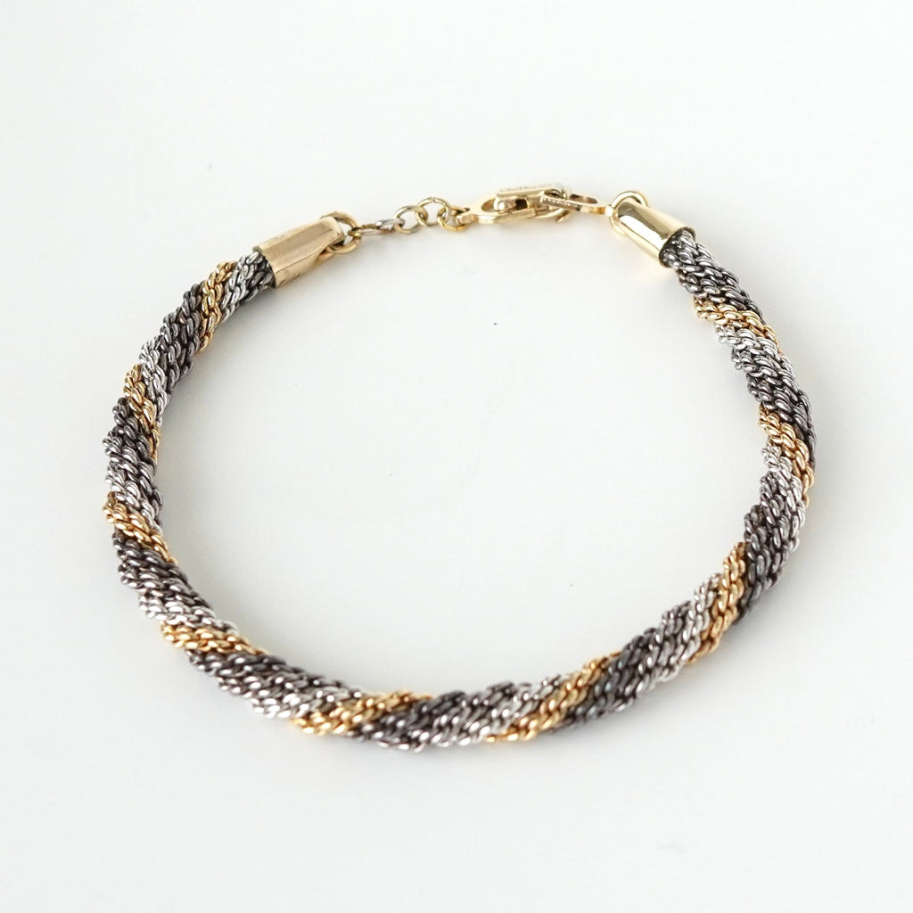 クリスチャン ディオール ツイスト ブレスレット シルバー GPゴールド