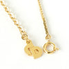 Christian Dior Heart Rhinestone Necklace GP Gold