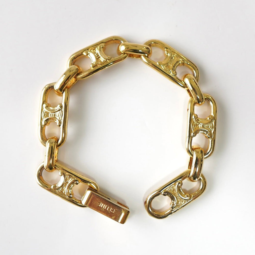 セリーヌ ヴィンテージ トリオンフ チェーン ブレスレット GPゴールド