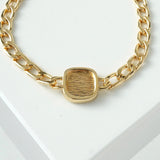 クリスチャン ディオール ヴィンテージ ロゴ スクエア チェーン ブレスレット GP - NEWSED