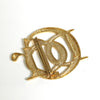 クリスチャン ディオール ロゴ ブローチ GPゴールド