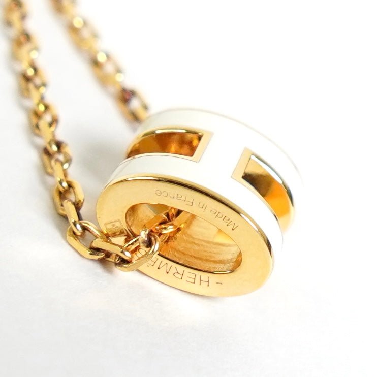 エルメス ポップアッシュ ネックレス GP / ホワイト - NEWSED