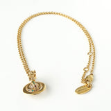 ヴィヴィアン ウエストウッド ミニオーブ ラインストーン GP ゴールド ネックレス 箱付き - NEWSED