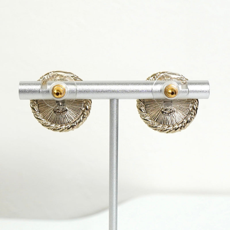 シャネル ココマーク フェイクパール ツイスト サークル ピアス GP ゴールド - NEWSED