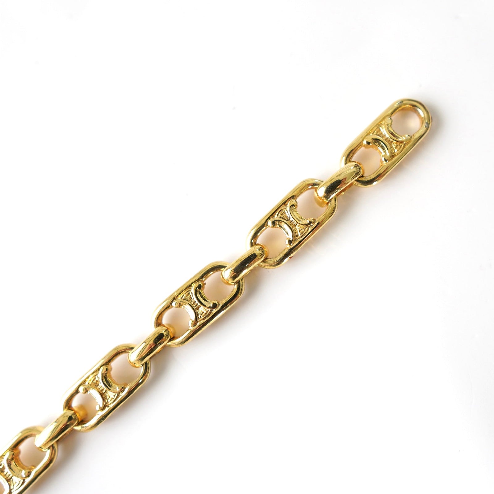 CELINE　ヴィンテージ チェーンブレスレット トリオンフ セリーヌ セリーヌ ヴィンテージ トリオンフ チェーン ブレスレット GPゴールド