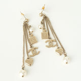 シャネル ココマーク 香水 ハート パール スイングチェーン ピアス GP ゴールド - NEWSED