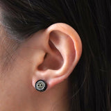 シャネル ココマーク サークル ラインストーン ピアス GP / ブラック - NEWSED