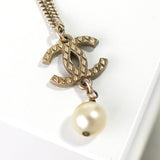 シャネル ココマーク マトラッセ スイングフェイクパール ネックレス GP - NEWSED