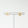 Chanel Coco Mark 圆形贝壳耳环（GP金）