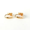 Chanel Coco Mark Rhinestone Earrings in GP Gold