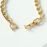 クリスチャン ディオール ヴィンテージ ロゴ スクエア チェーン ブレスレット GP - NEWSED