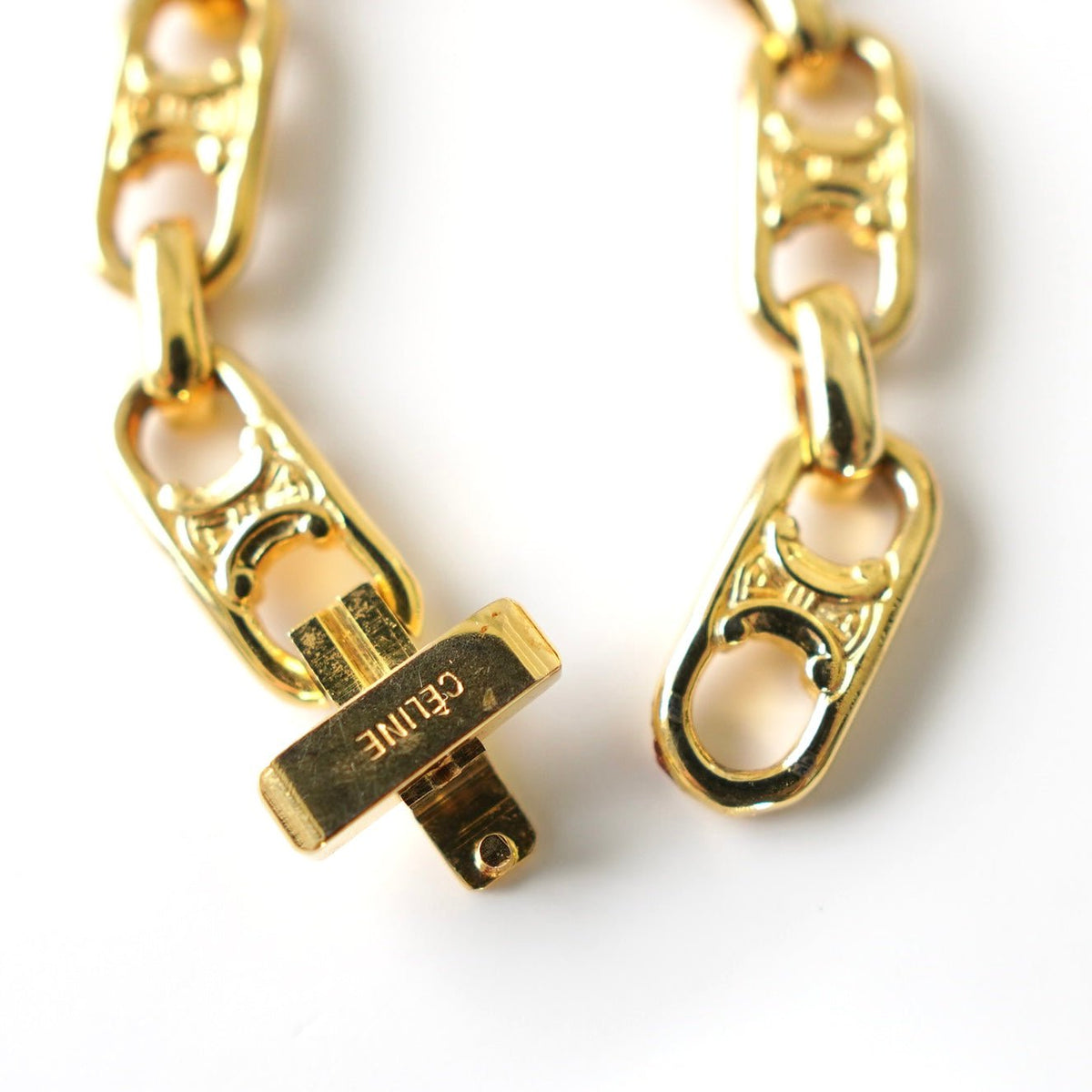 CELINE✨セリーヌ　ブレスレット　トリオンフ　ゴールド　チェーン　ビンテージ CELINE セリーヌ トリオンフ ブレスレット ゴールド vintage