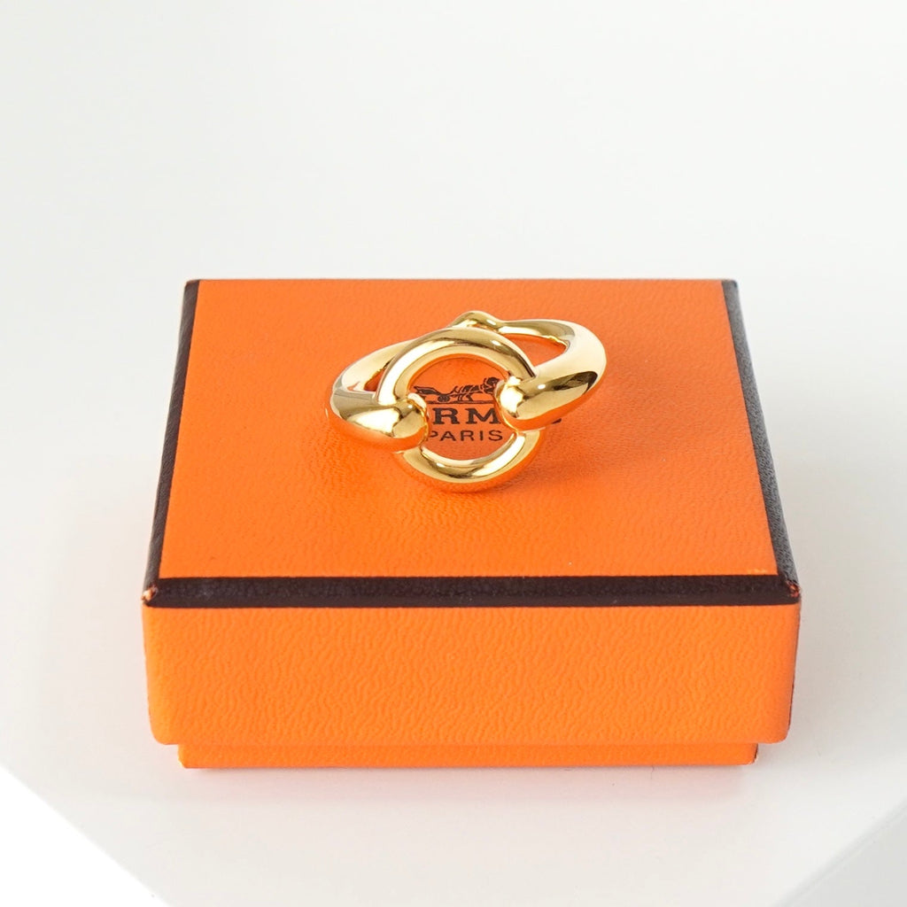 エルメス モー スカーフリング GP ゴールド 箱付き | ブランド古着を