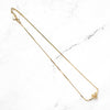 Christian Dior Heart Rhinestone Necklace GP Gold