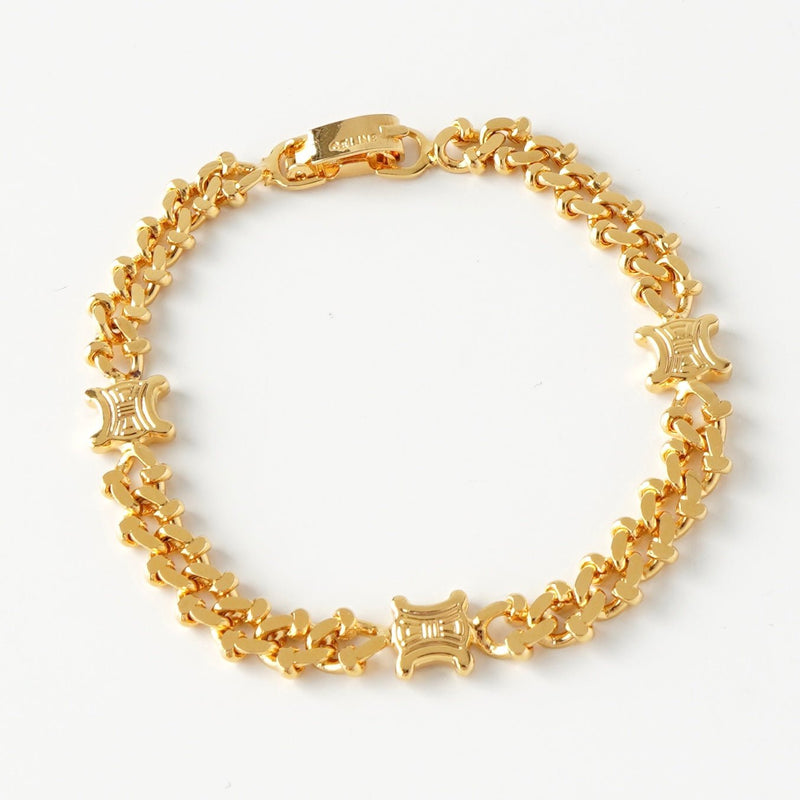 セリーヌ トリオンフ ブラゾン GP ゴールド チェーン ブレスレット