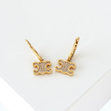 セリーヌ トリオンフ ピアス GP ゴールド ラインストーン - NEWSED